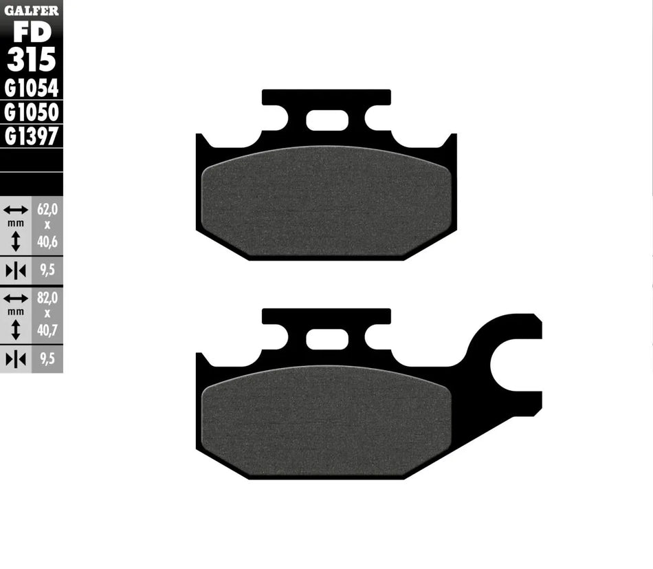 Galfer Organic Front & Rear Brake Pads FD315G1050