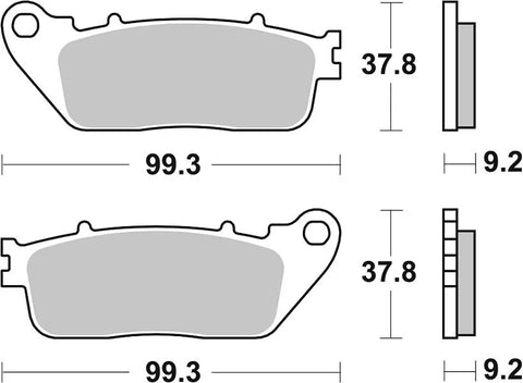 SBS Organic Rear Brake Pads 862HF