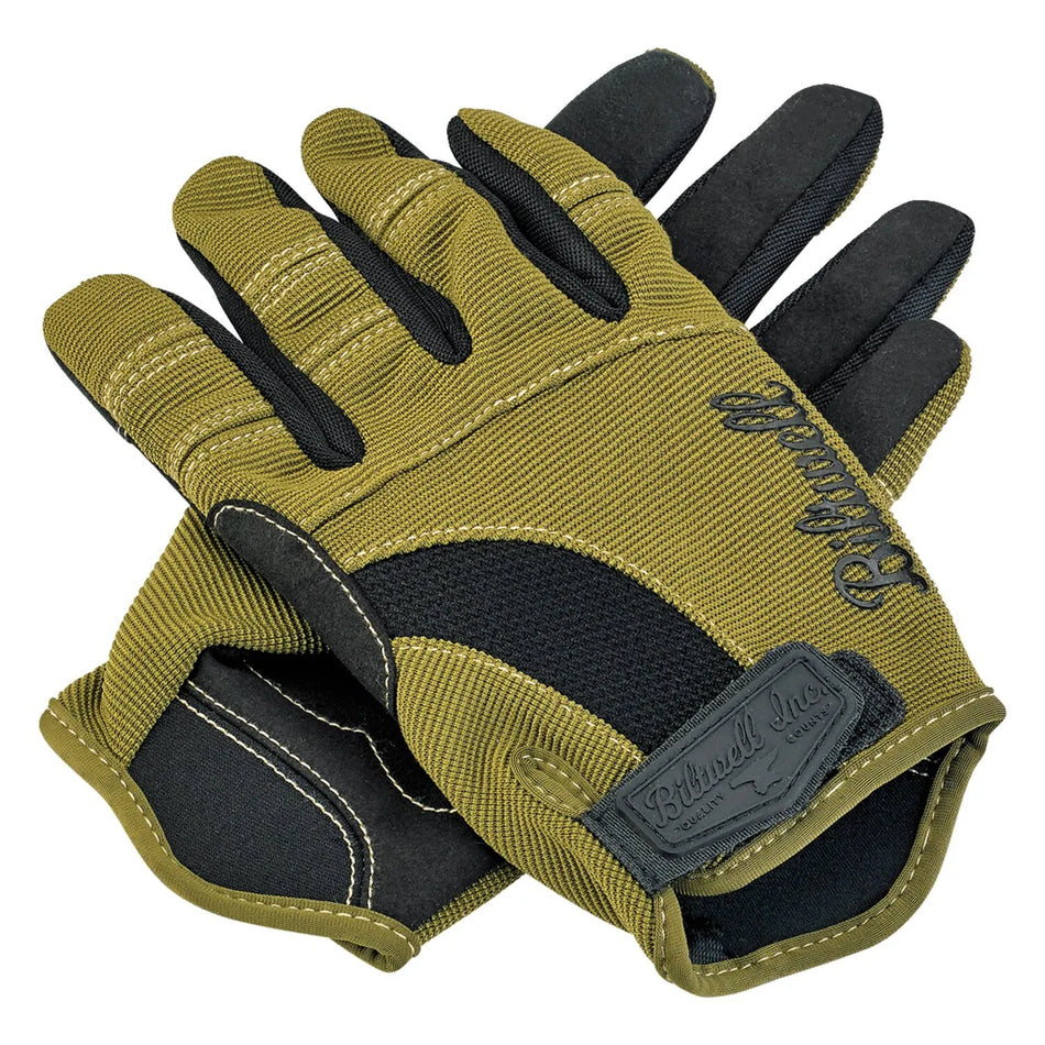 Biltwell Moto Gloves Olive/Black/Tan