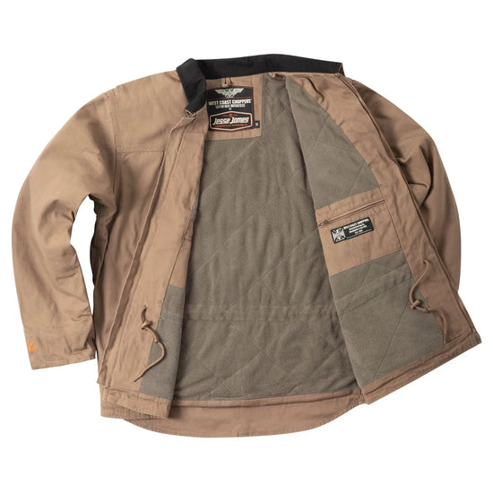 West Coast Choppers Fleece Lined Work Jacket Brown