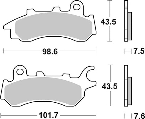 SBS Organic Front Brake Pads Honda CB 125 F CBS / CB 125 F / CB 125 F ABS 958HF