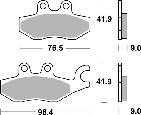 SBS Organic Front & Rear Brake Pads 187HF