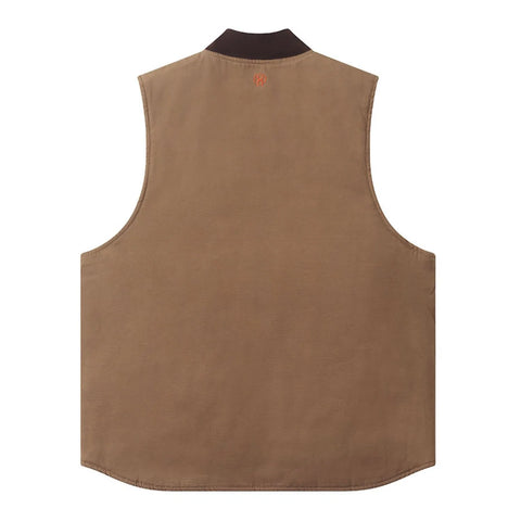 West Coast Choppers Heavy Duty Work Vest Frontier Brown