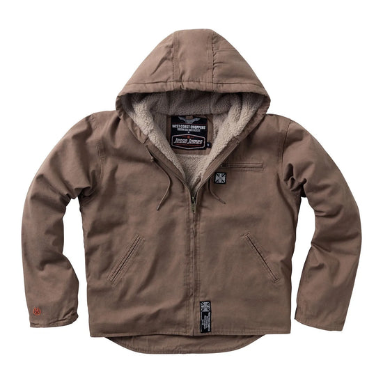 West Coast Choppers Sherpa Lined Work Jacket Frontier Brown