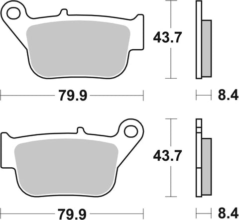 SBS Organic Rear Brake Pads Yamaha YP 250 R 221HF