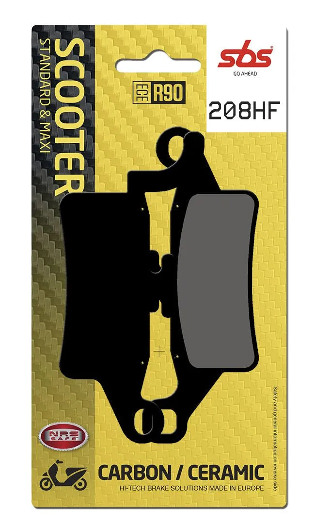 SBS Organic Front Brake Pads 208HF
