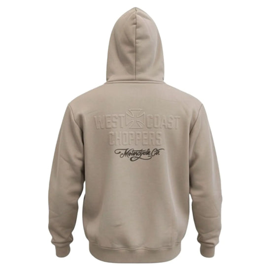 West Coast Choppers Embossed Hoodie Stone