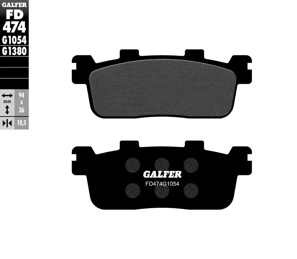 Galfer Sintered Metal Rear Brake Pads FD474G1054