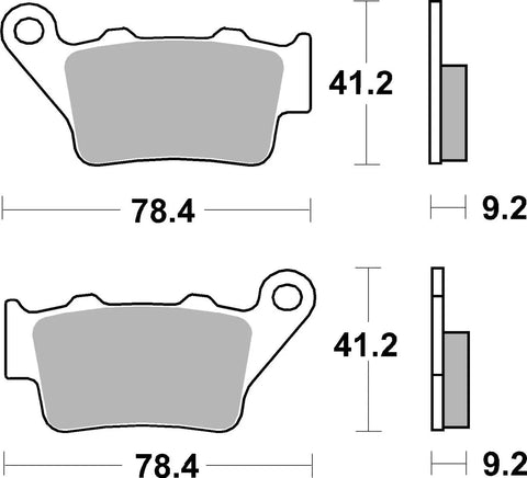 SBS Organic Rear Brake Pads 175HF