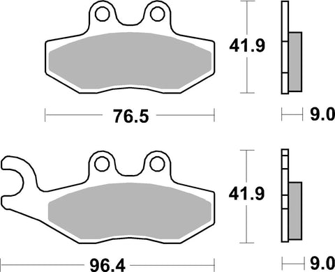 SBS Sintered Metal Front & Rear Brake Pads 177MS
