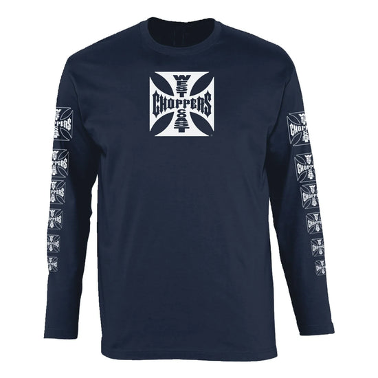 West Coast Choppers OG Logo ATX Long Sleeve T-Shirt Navy