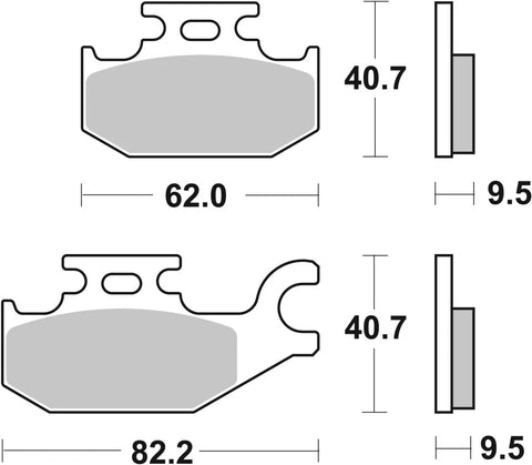 SBS Organic Rear Brake Pads 196CT