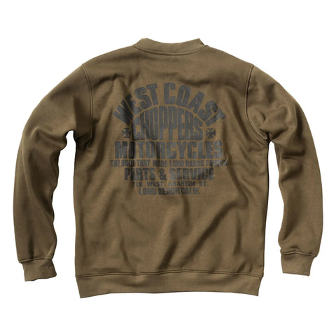 West Coast Choppers Parts Sweatshirt Olive Green