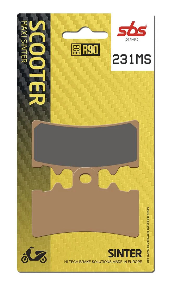 SBS Sintered Metal Brake Pads BMW C 400 X ABS / C 400 GT ABS / CE 04 ABS 231MS