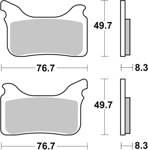 SBS Sintered Metal Front Brake Pads Aprilia Pegaso 650 Factory 842HS