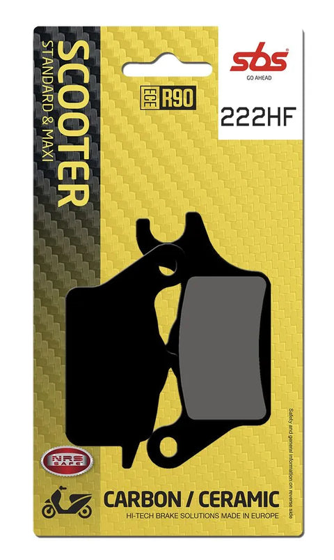 SBS Organic Front Brake Pads Yamaha MW 125 ABS / MW 125 / MW 300 ABS 222HF