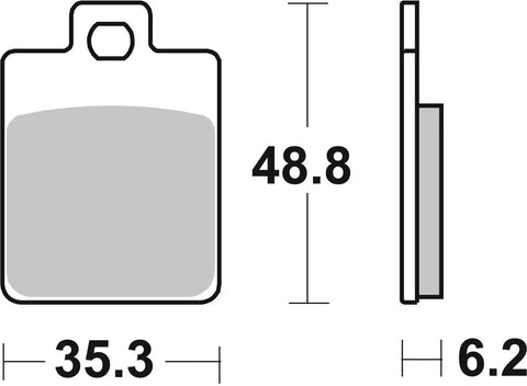SBS Organic Front & Rear Brake Pads 202HF