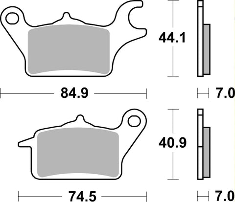 SBS Organic Front Brake Pads Honda AFS 110 / C 125 ABS 216HF