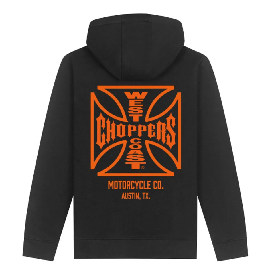 West Coast Choppers ATX Cross Hoodie Black/Orange
