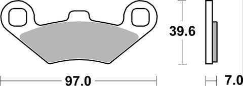 SBS Sintered Metal Rear Brake Pads Peugeot Metropolis 400 219MS
