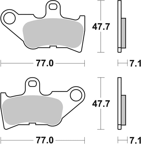 SBS Organic Front Brake Pads Yamaha CV 50 165HF