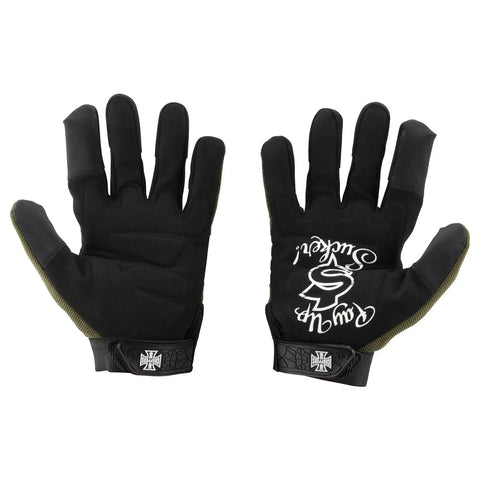 West Coast Choppers Pay Up Suckers Gloves Olive/Black