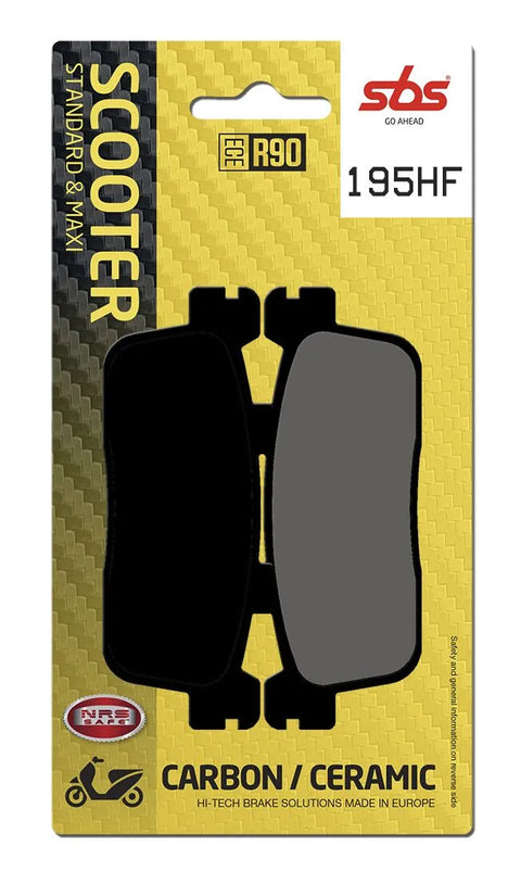 SBS Organic Rear Brake Pads 195HF