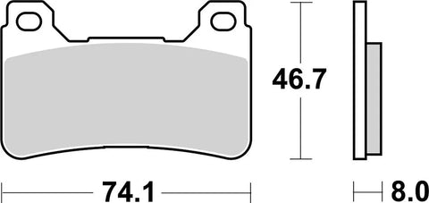 SBS Sintered Metal Front Brake Pads Honda CBR 600 RR / CBR 600 RR ABS / CBR 1000 RR 809DS-1