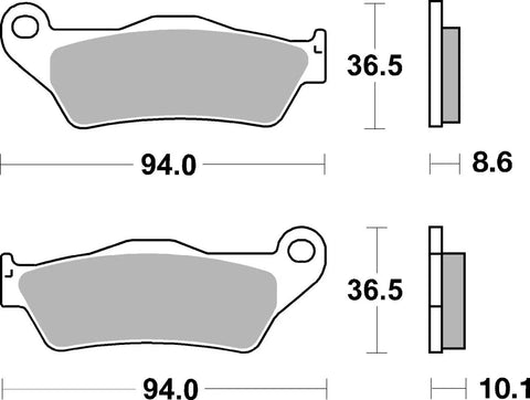 SBS Organic Rear Brake Pads 742HF