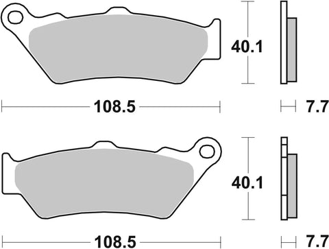 SBS Organic Front Brake Pads 176CT
