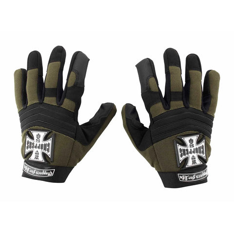 West Coast Choppers Pay Up Suckers Gloves Olive/Black