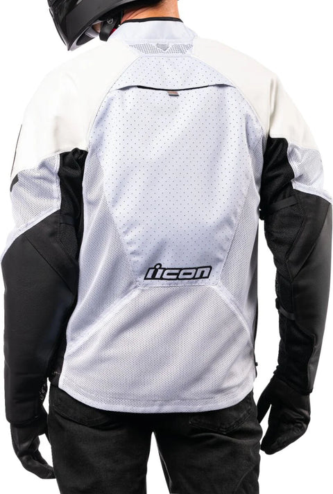 ICON Mesh AF CE Leather Jacket White