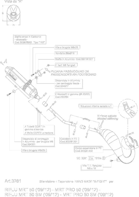 LeoVince X-Fight Black Edition Full Exhaust System SS Rieju
