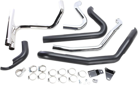 Cobra PowerPort Dual Headpipes Black with Dual Bungs