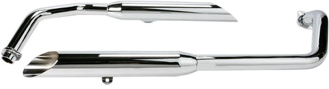 Cobra 2-into-2 Exhaust System Chrome with Slash Cut Tips (1374SC)