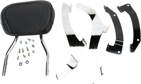 Cobra Short Round Sissy Bar Chrome with Pad (02-8634)