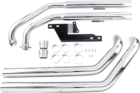 Cobra Dragster 2-into-2 Straight-Cut Exhaust System Chrome (4618T)
