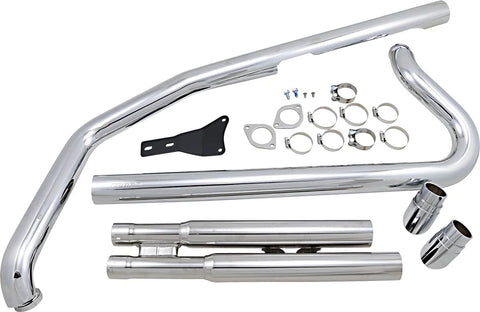 Cobra Slash Down Hot Rod Speedster Exhaust Chrome (4823)