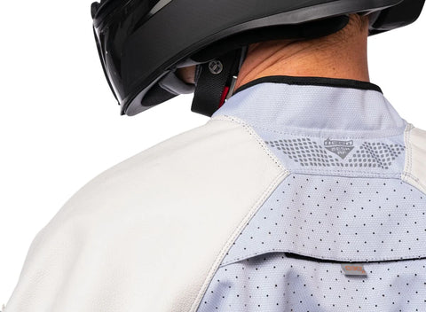 ICON Mesh AF CE Leather Jacket White