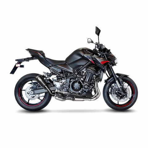LeoVince LV-10 Full Black Slip-on Muffler Stainless Steel Ece Kawasaki (15239FB)