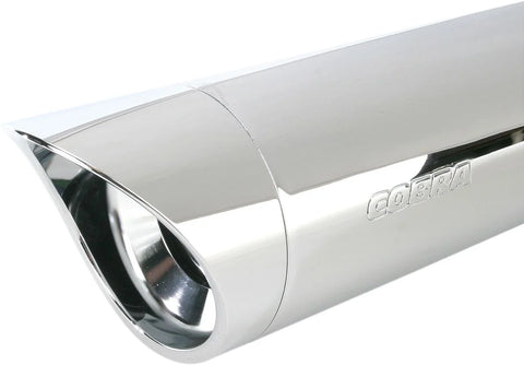 Cobra 4" Scalloped Slip-on Mufflers Chrome (2270)