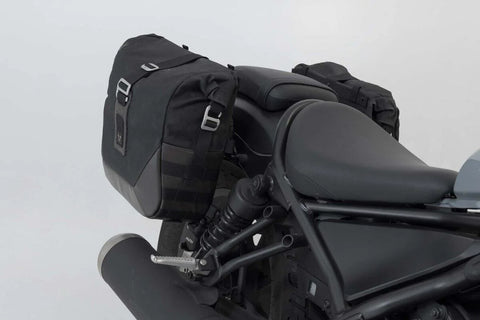 SW-Motech Legend Gear LC2 Side Bag System Black Edition — Honda Rebel