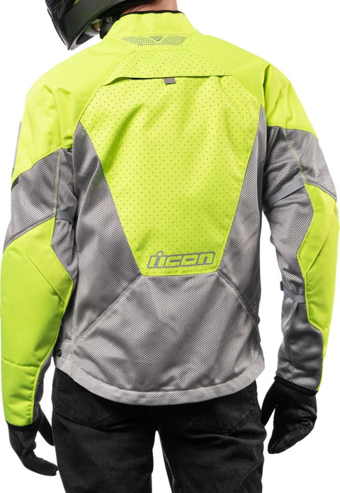 ICON Mesh AF CE Textile Jacket Grey/Hi-Vis