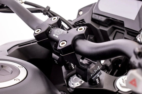 Gilles Tooling 2DGT Adjustable Handlebar Risers Black (2DGT-04-21-B)