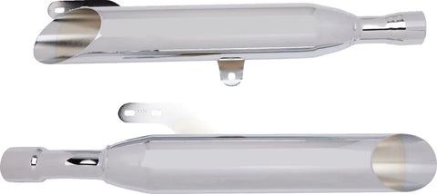 Cobra Slip-on Mufflers Chrome with Slash Cut Tip (1170SC)