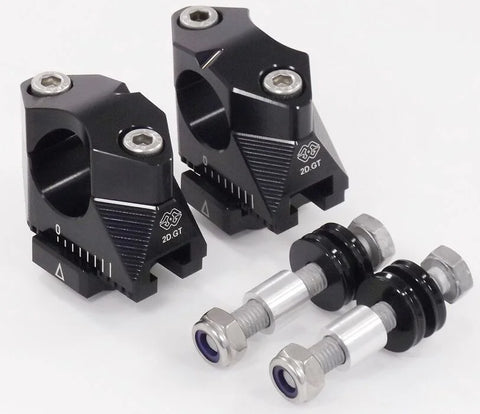 Gilles Tooling 2DGT Adjustable Handlebar Risers Black (2DGT-02-16)