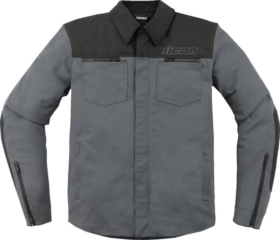 ICON Upstate Canvas CE Textile Jacket Grey