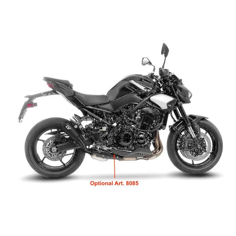 LeoVince LV-10 Full Black Slip-on Muffler Stainless Steel Ece Kawasaki (15270FB)