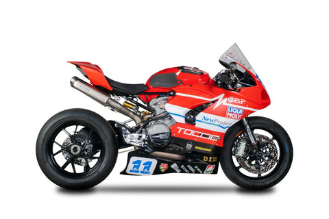 Spark Racing Rectangular Underseat Full Exhaust System Titanium