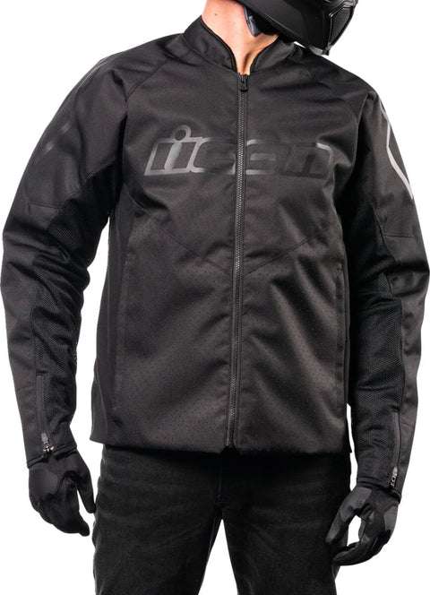 ICON Hooligan CE Textile Jacket Black
